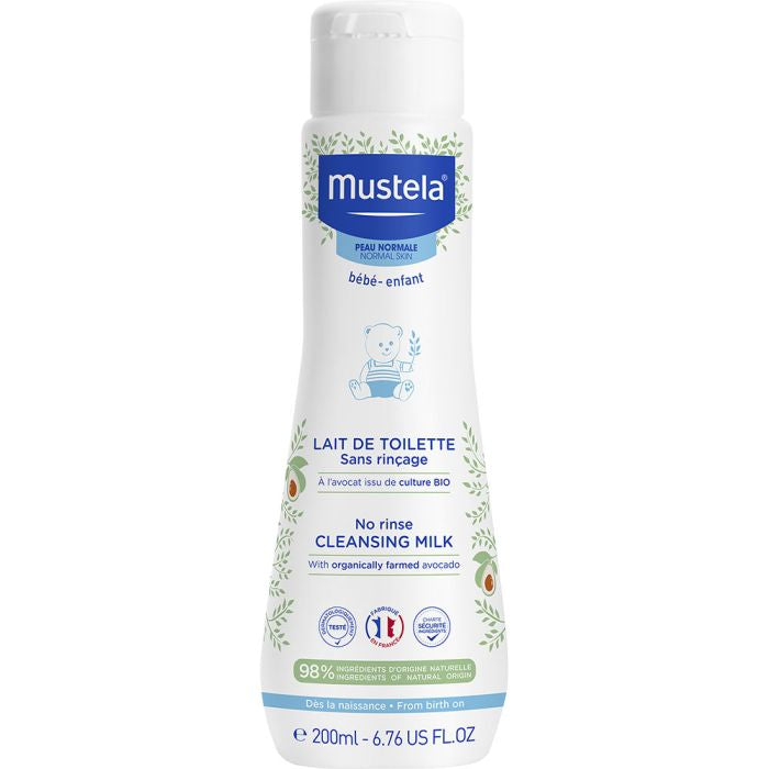 MUSTELA LAIT DE TOILETTE SANS RINÇAGE PEAUX NORMALES 200ML