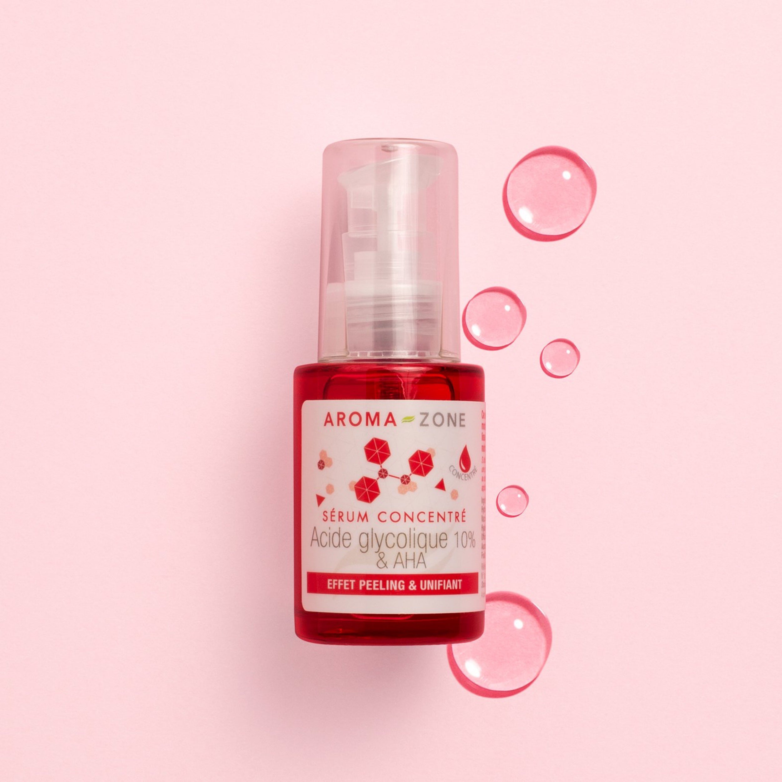 SÉRUM VISAGE CONCENTRÉ ACIDE GLYCOLIQUE 10% & AHA AROMA ZONE