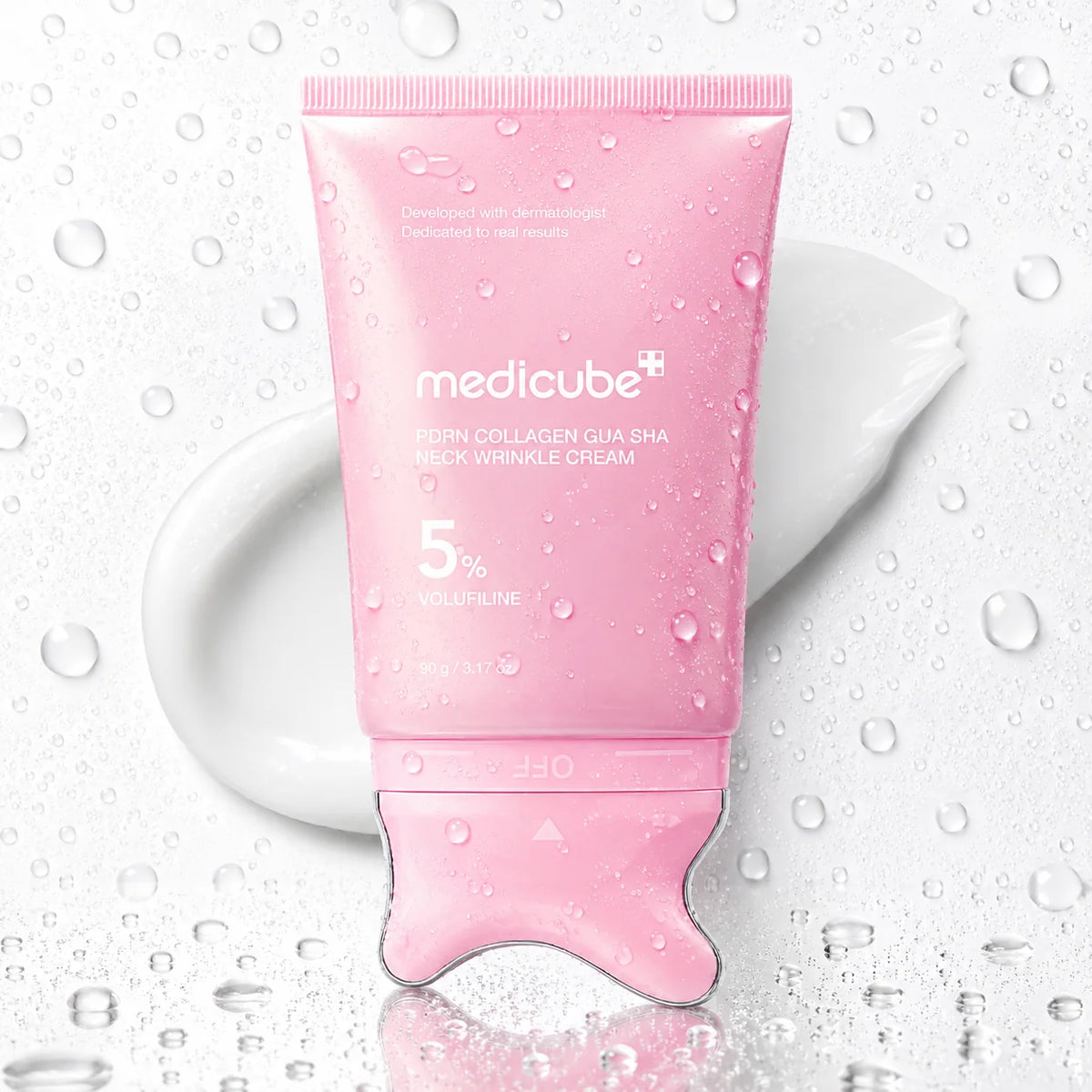 MEDICUBE PDRN COLLAGEN GUA SHA NECK WRINKLE CREAM 5% VOLUFILINE 90G