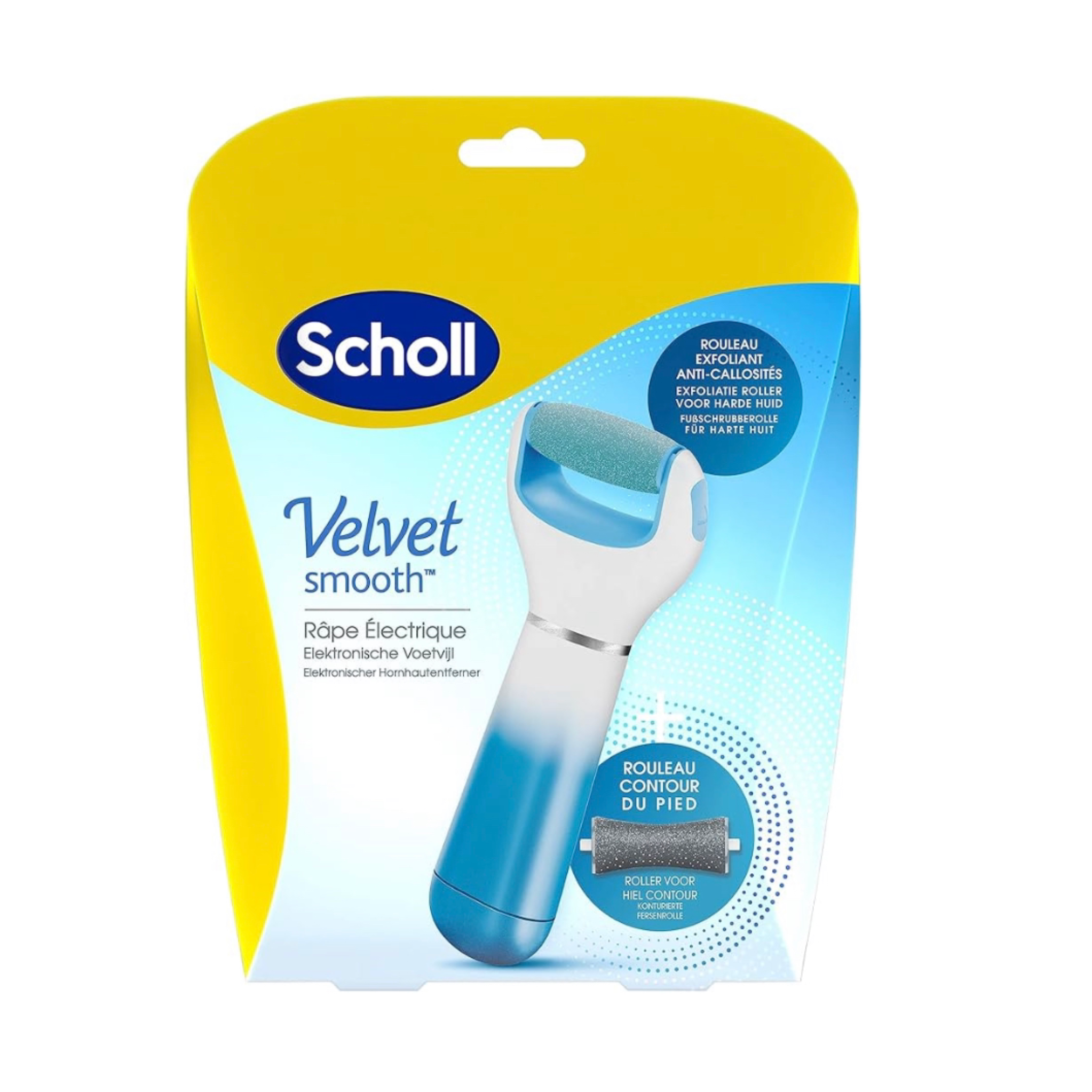 RÂPE ÉLECTRIQUE PIEDS SCHOLL VELVET SMOOTH EXFOLIANTE CONTOUR DES PIEDS