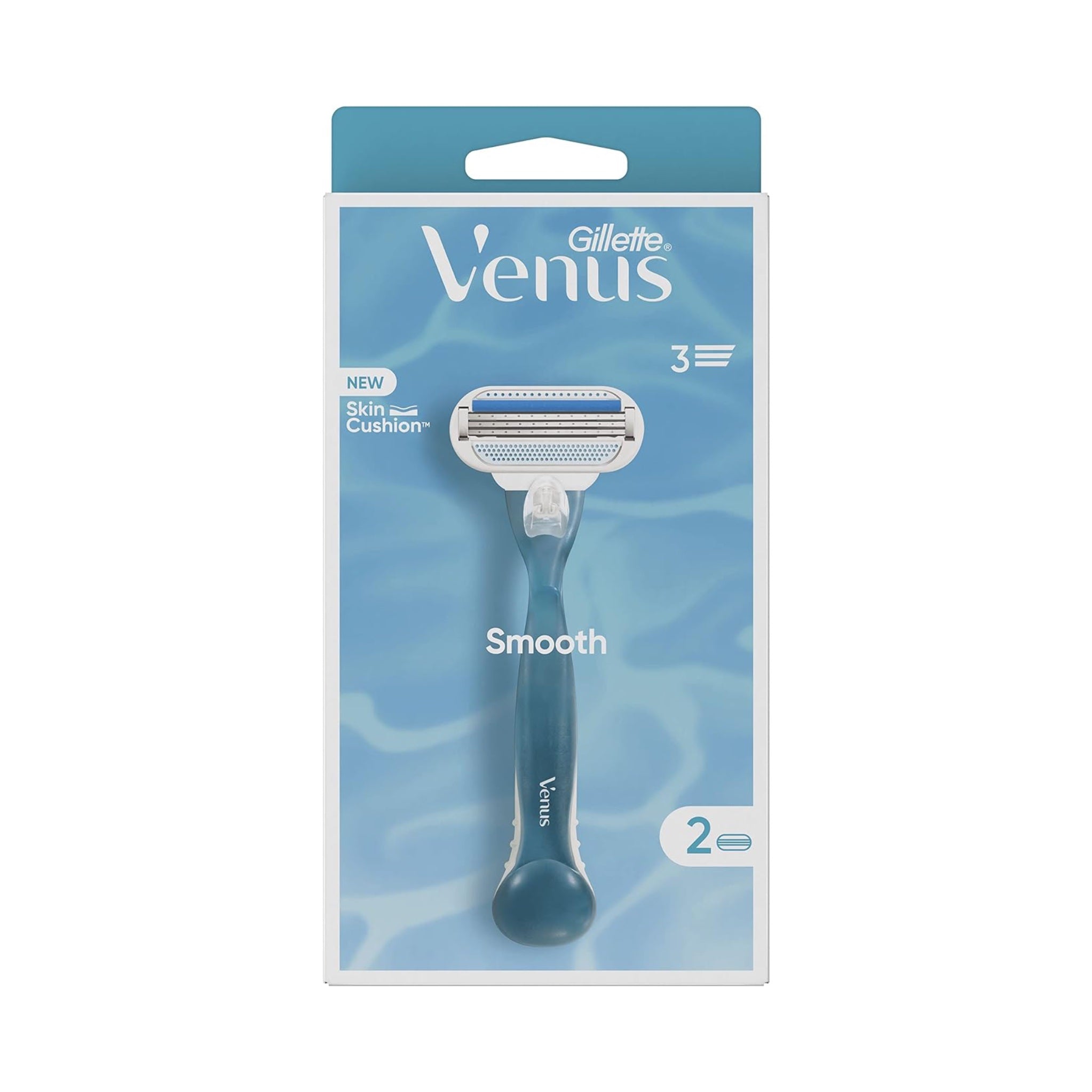 RASOIR GILLETTE VENUS SMOOTH POUR FEMME, RASOIR POUR FEMME+2 LAMES DE RASOIR