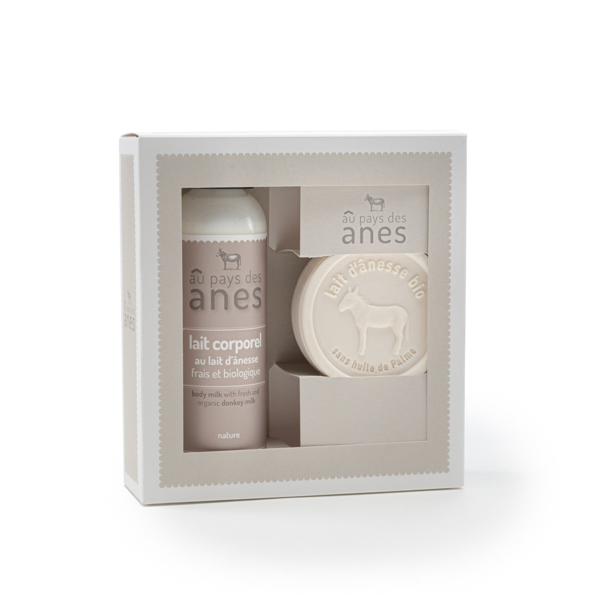 COFFRET PLAISIR LAIT CORPS NATURE SAVON ROND NATURE