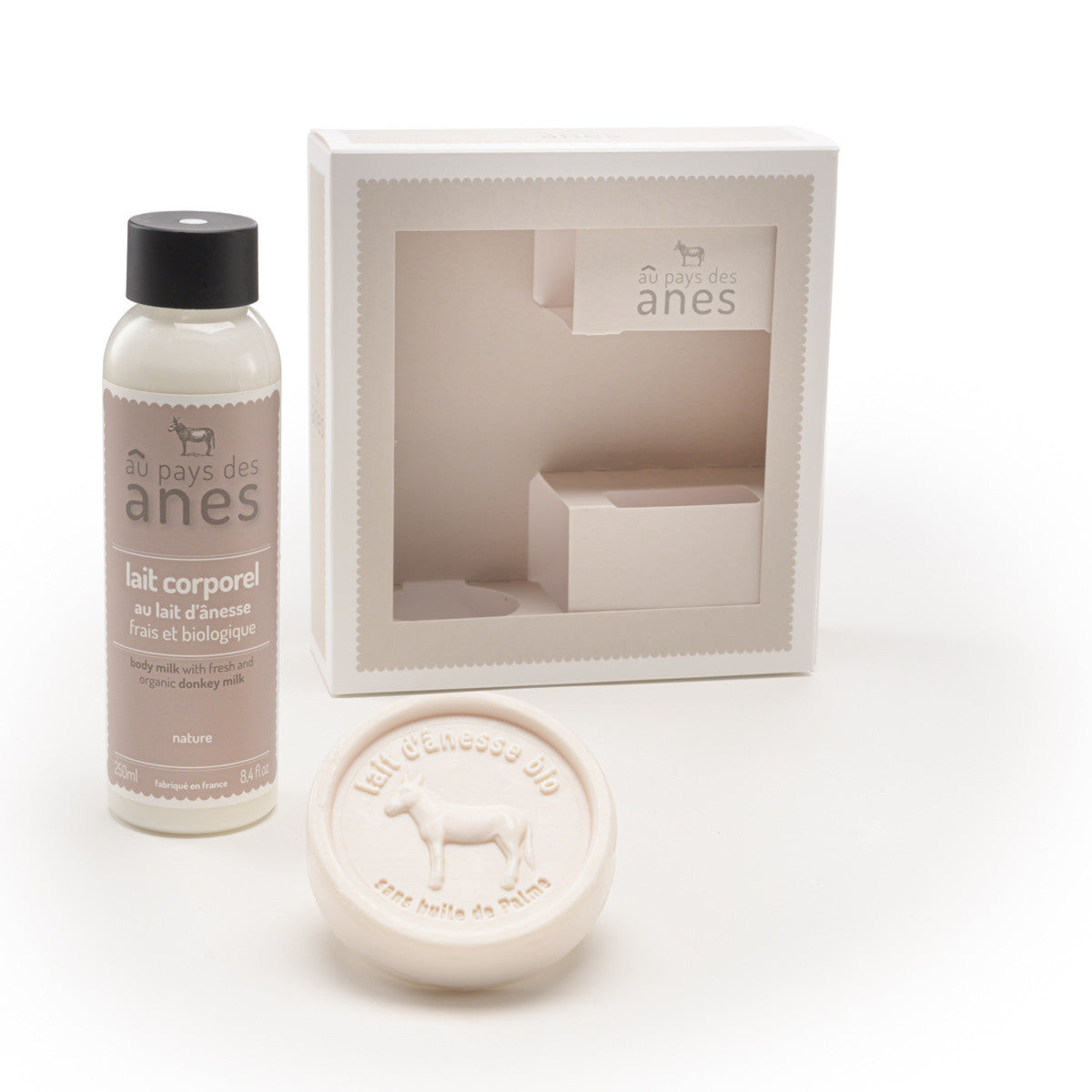 COFFRET PLAISIR LAIT CORPS NATURE SAVON ROND NATURE