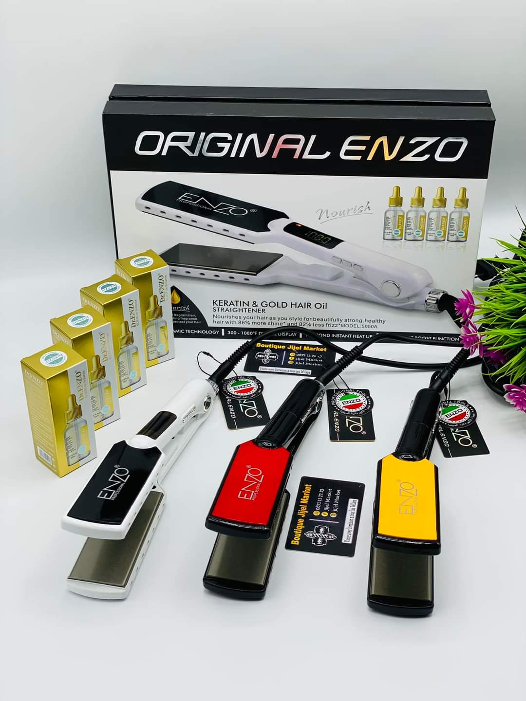 LISSEUR KERATIN & GOLD HAIR OIL (NOIR) ENZO 5050A