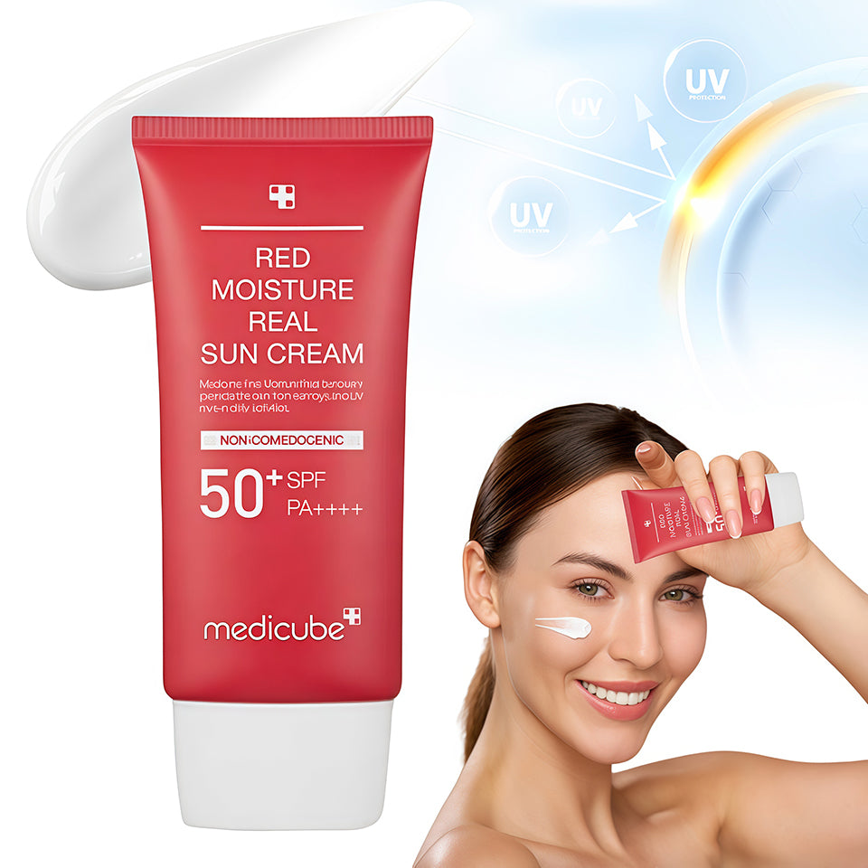 MEDICUBE RED MOISTURE REAL SUN CREAM 50ML SPF50+, PA++++