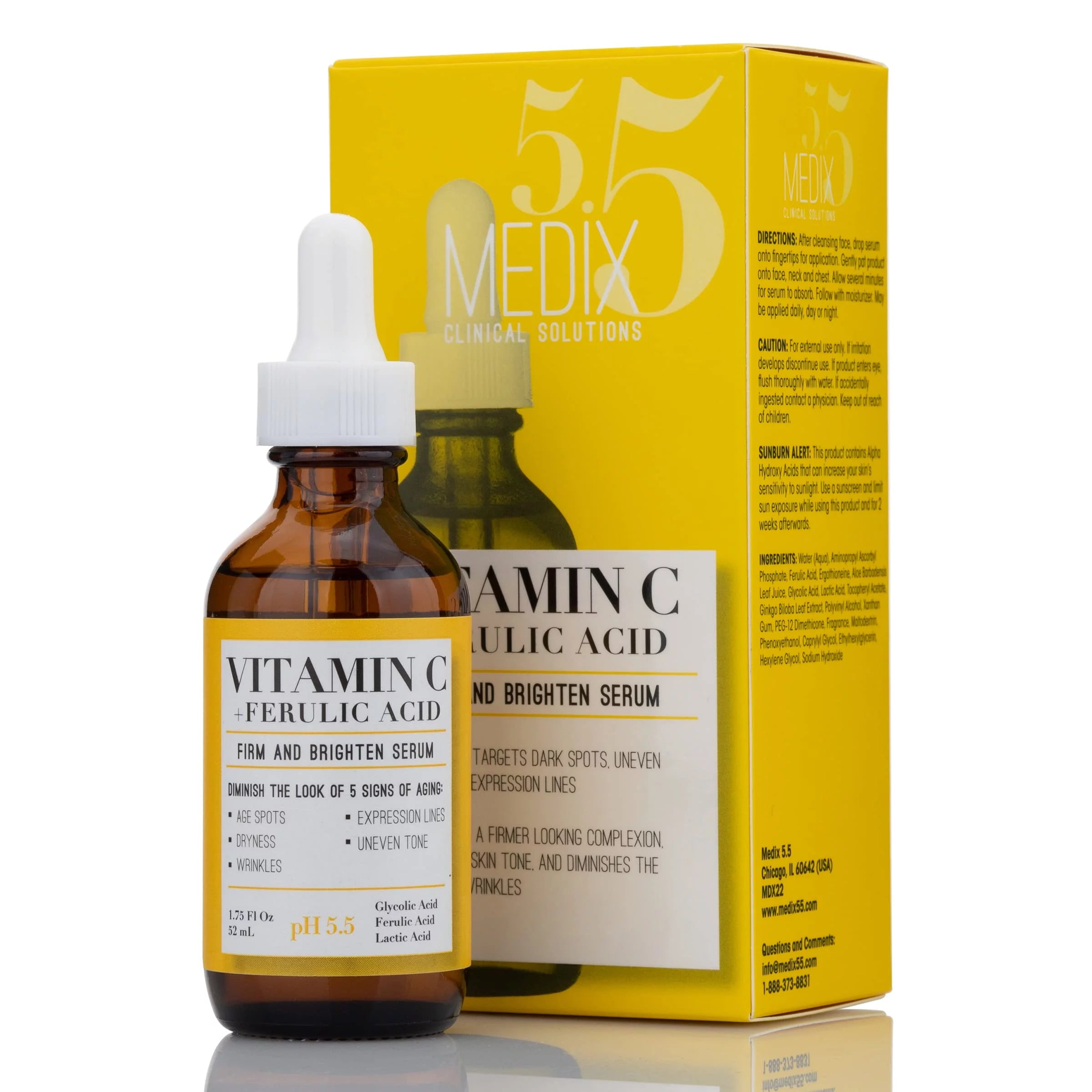 MEDIX 5.5 SÉRUM À LA VITAMINE C + FERULIC ACID 52ML
