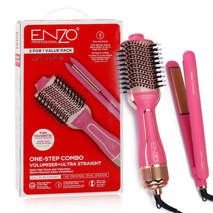 PACK 2 PIECES BROSSE SOUFLANTE + LISSEUR ENZO 510