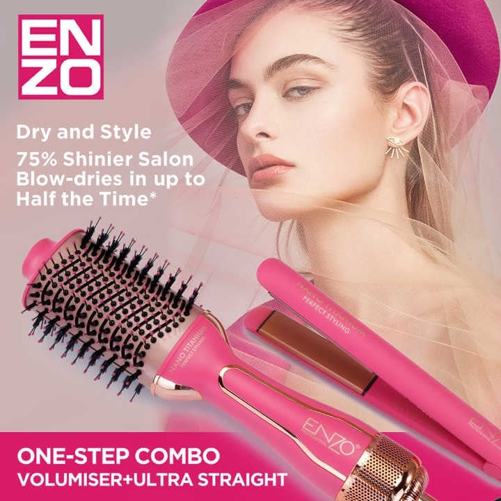 PACK 2 PIECES BROSSE SOUFLANTE + LISSEUR ENZO 510