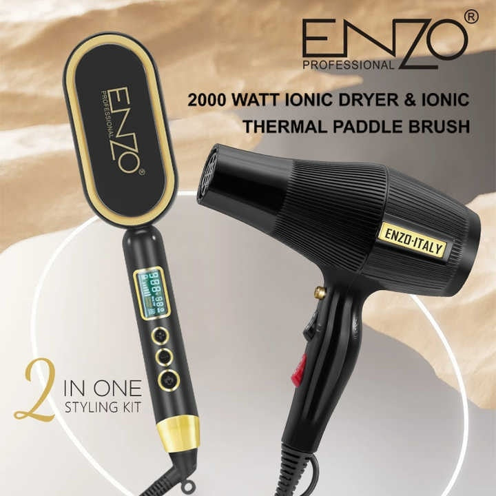 PACK 2 PIÈCES ( SECHOIR / BROSSE LISSANTE ) ENZO 6304