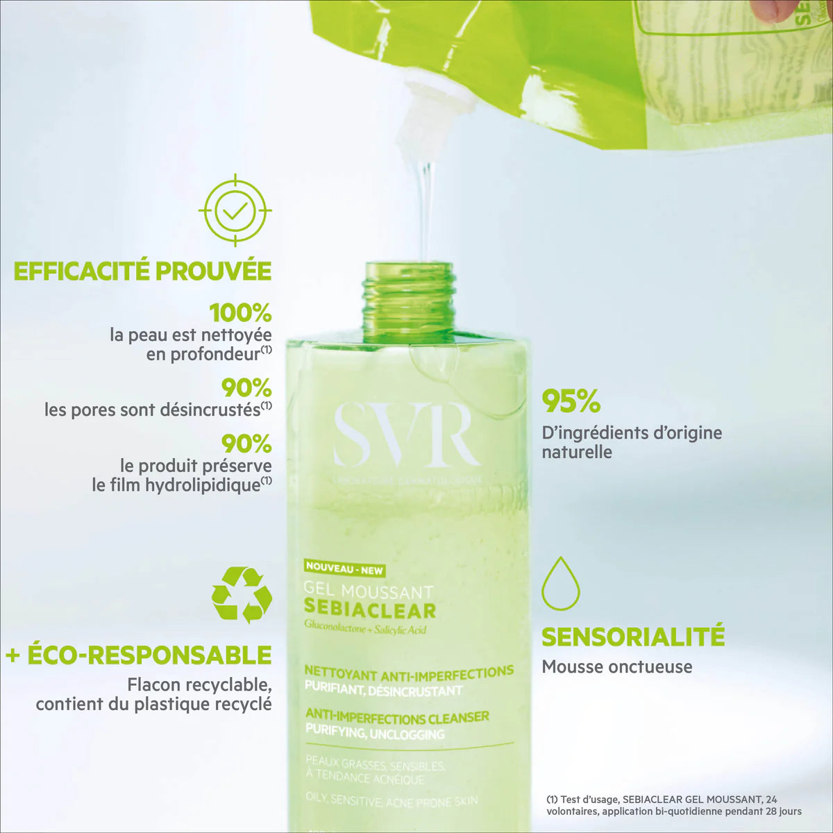 SVR SEBIACLEAR GEL MOUSSANT 400ML