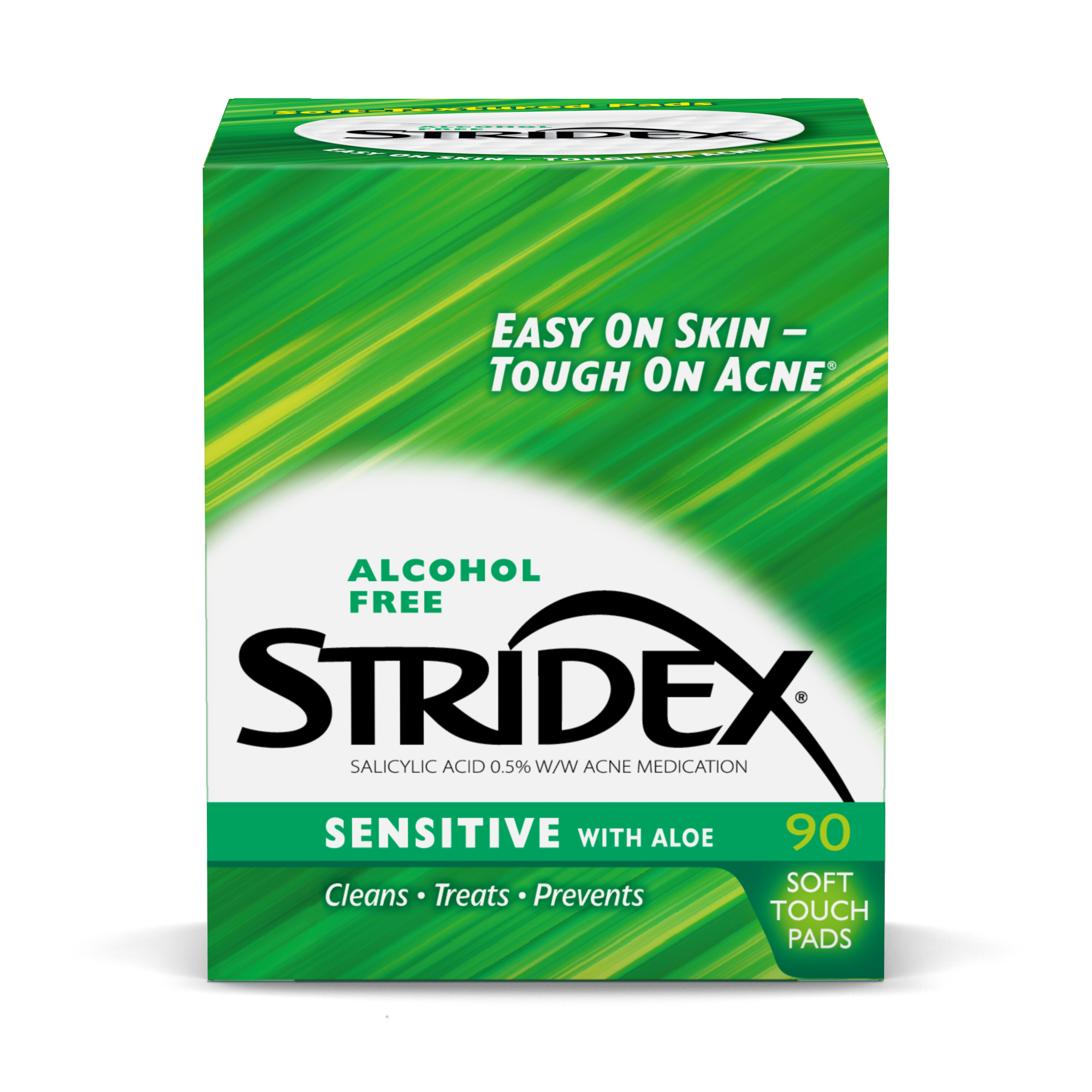 STRIDEX SENSITIVE WITH ALOE ALCOHOL FREE 55 SOFT TOUCH PADS