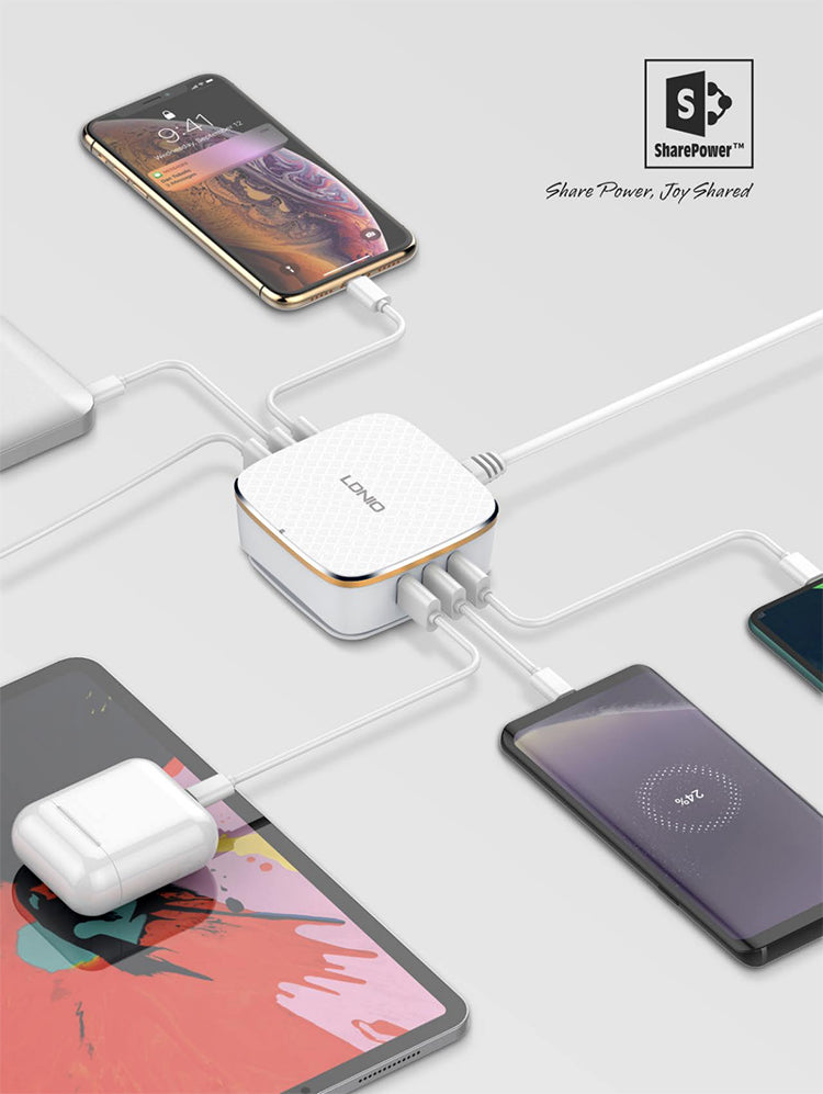 CHARGEUR LDNIO A6704 FAST AVEC 6 PORTS USB