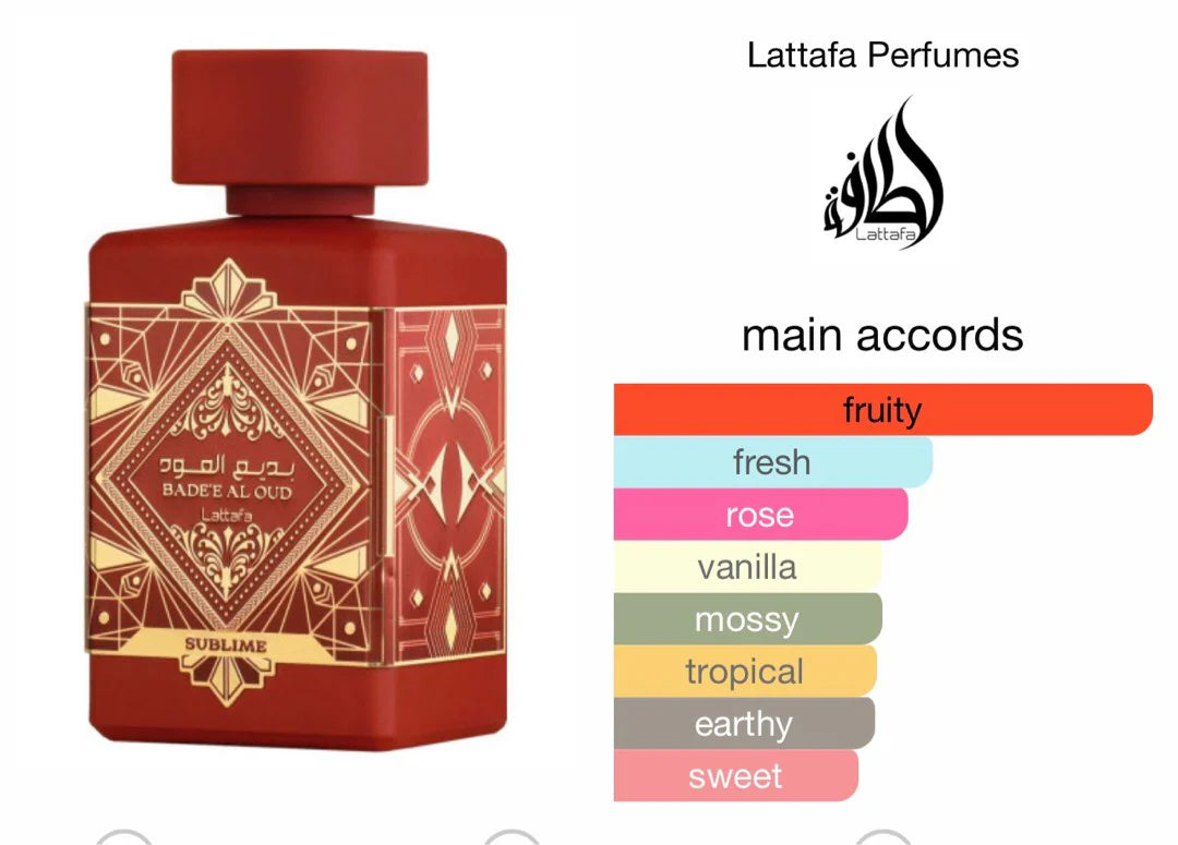 LATTAFA BADE'E AL OUD SUBLIME EDP 100ML ( DUPE EDEN JUICY APPLE - KAYALI )