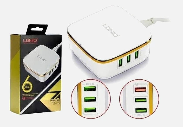 CHARGEUR LDNIO A6704 FAST AVEC 6 PORTS USB