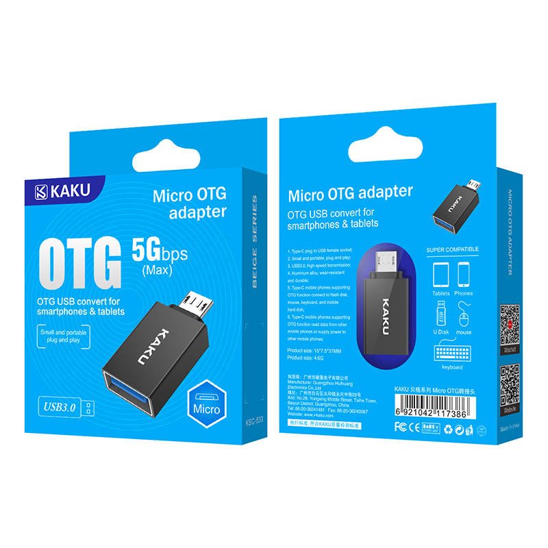 KAKUSIGA CONVERTISSEUR MICRO OTG VERS USB
