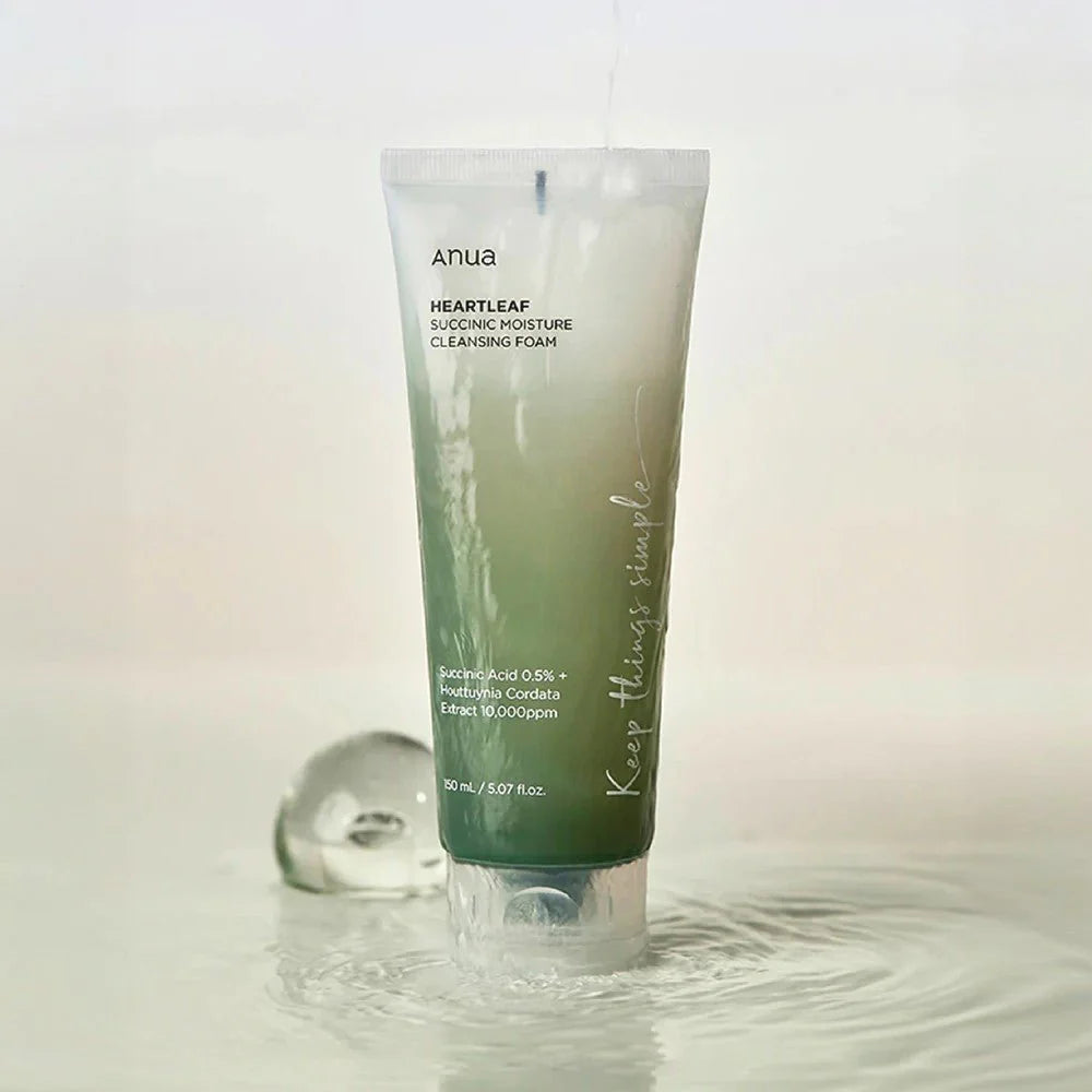 ANUA HEARTLEAF SUCCINIC MOISTURE CLEANSING FOAM 150ML