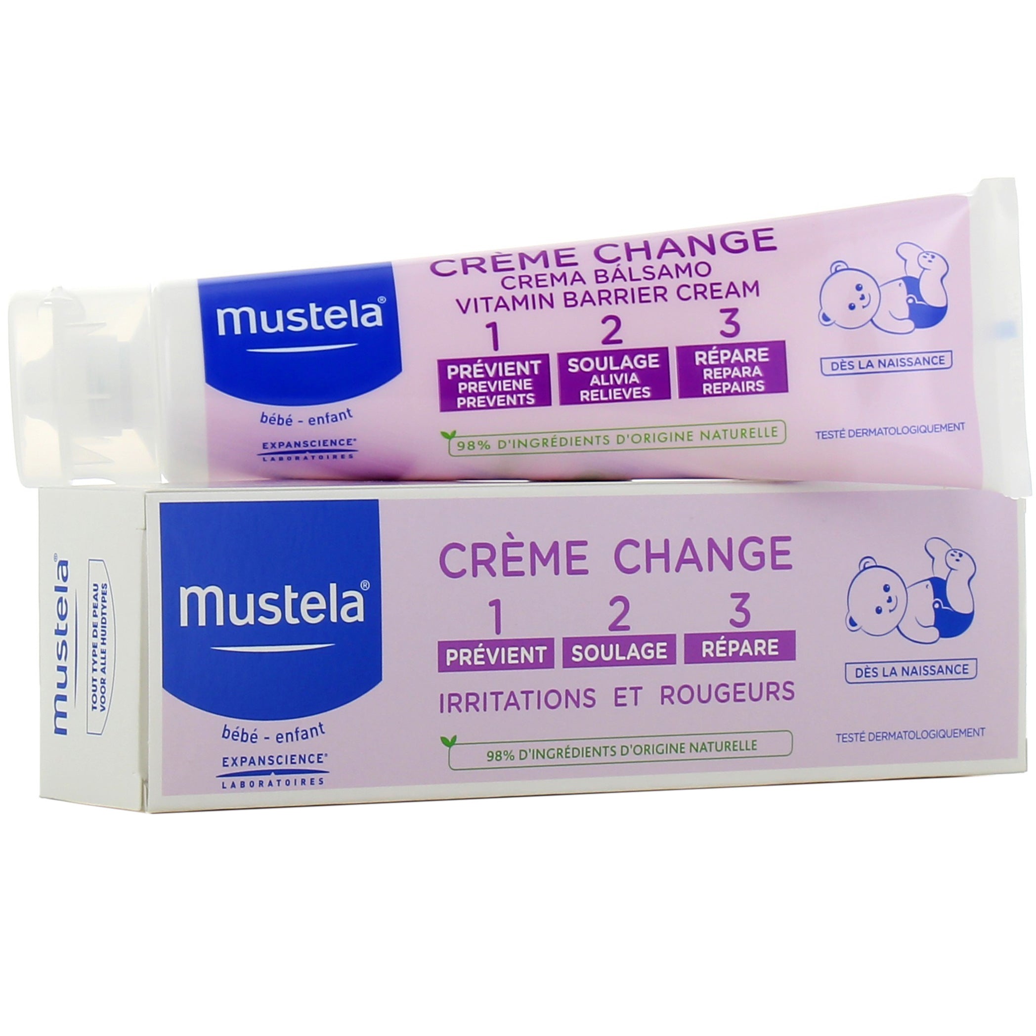 MUSTELA CRÈME CHANGE 1 2 3 POMMADES FESSES ROUGES 100ML
