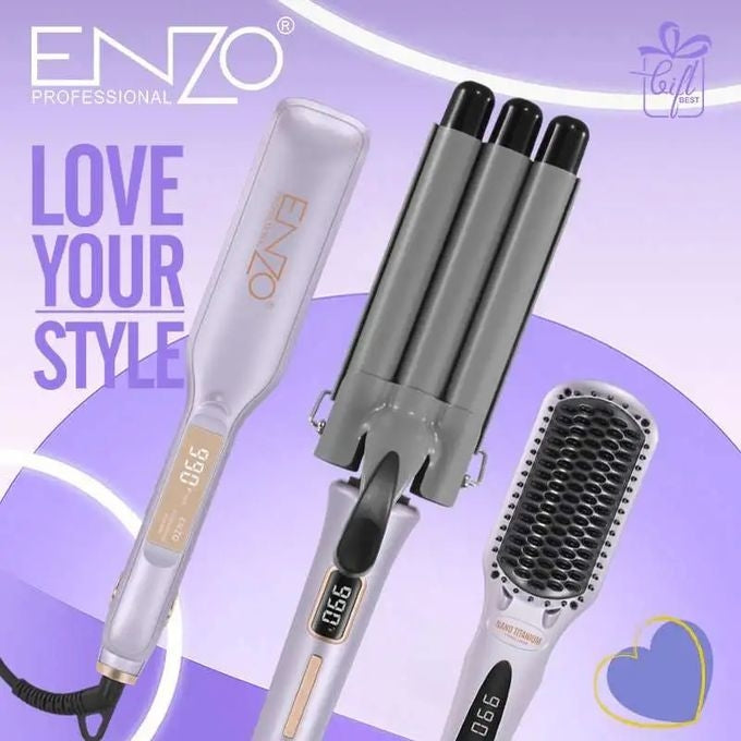PACK 3 EN 1 LISSEUR ONDULEUR BROSSE 3956 ENZO