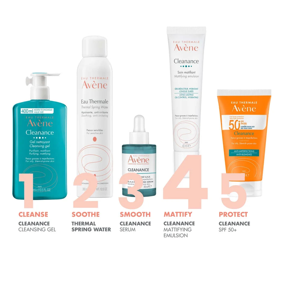 AVÈNE CLEANANCE MATTIFYING EMULSION LONG LASTING OIL ABSORBATION, HYDRATION 40ML
