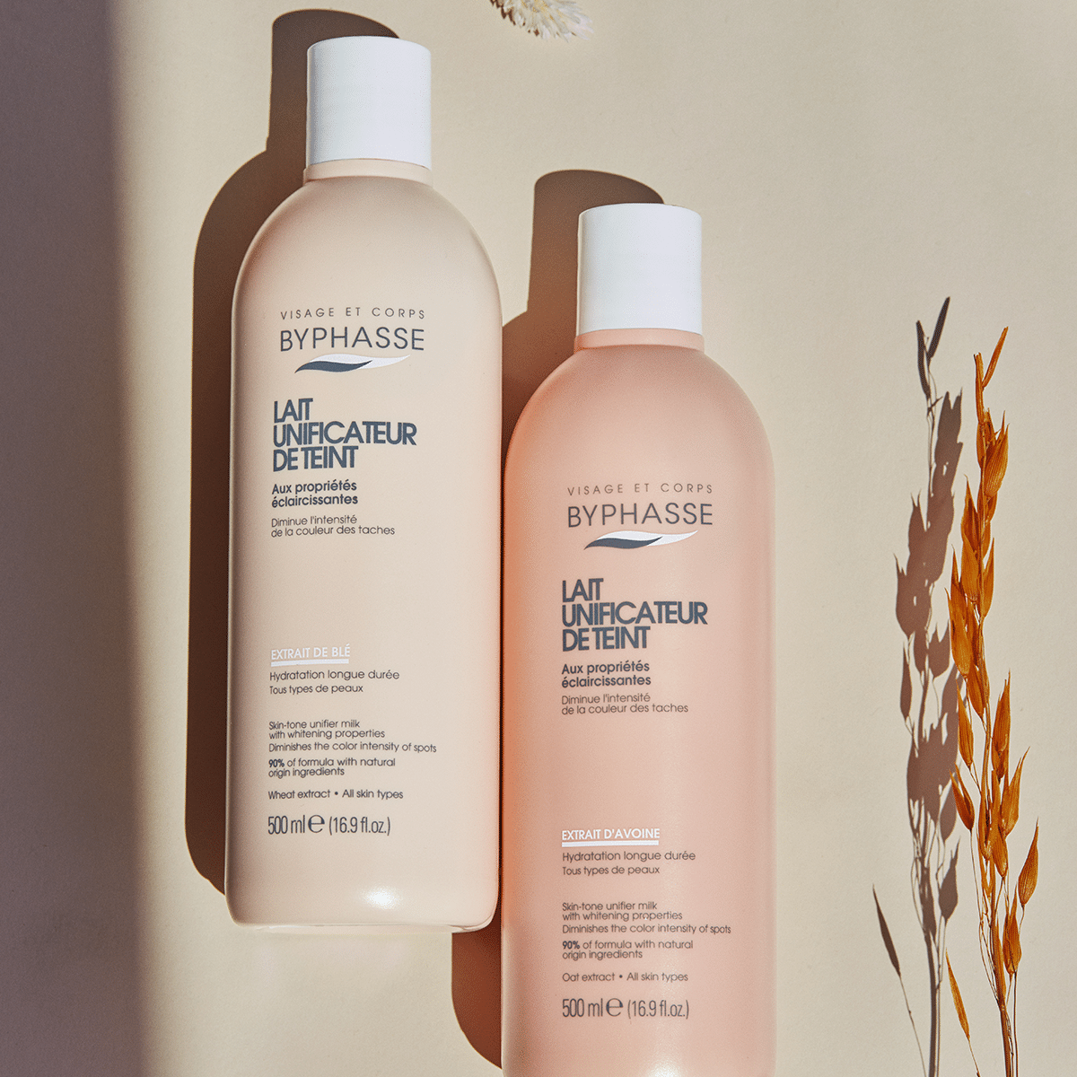 BYPHASSE LAIT ÉCLAIRCISSANT EXTRAIT D'AVOINE 500ML