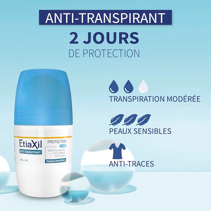 ETIAXIL ANTI-TRANSPIRANT PROTECTION 48H PEAUX SENSIBLES 50ML