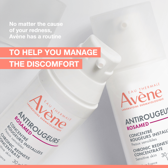 AVÈNE ANTIROUGEURS ROSAMED PEAUX SENSIBLES 30ML