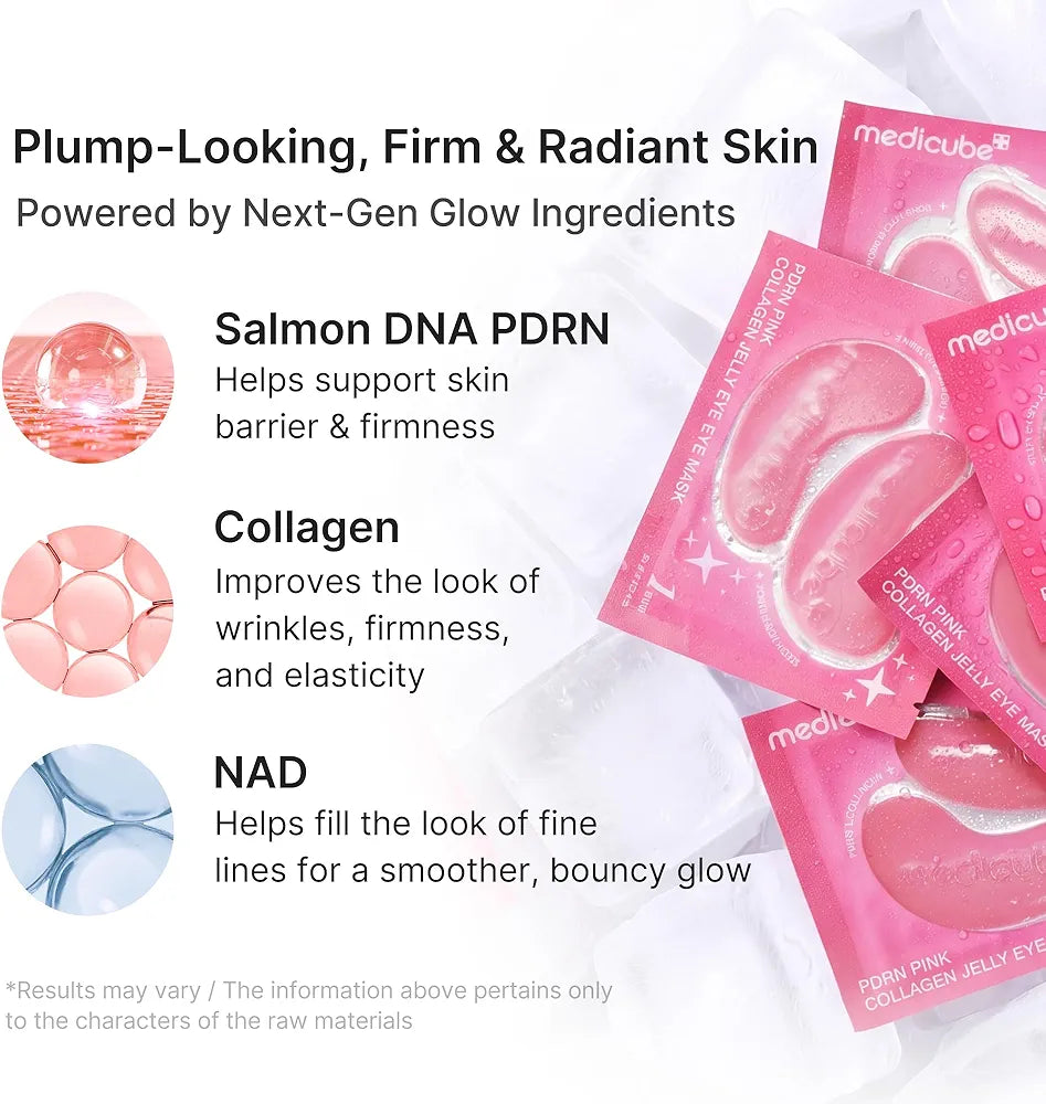 MEDICUBE PDRN PINK COLLAGEN JELLY EYE MASK 1 PAIRES