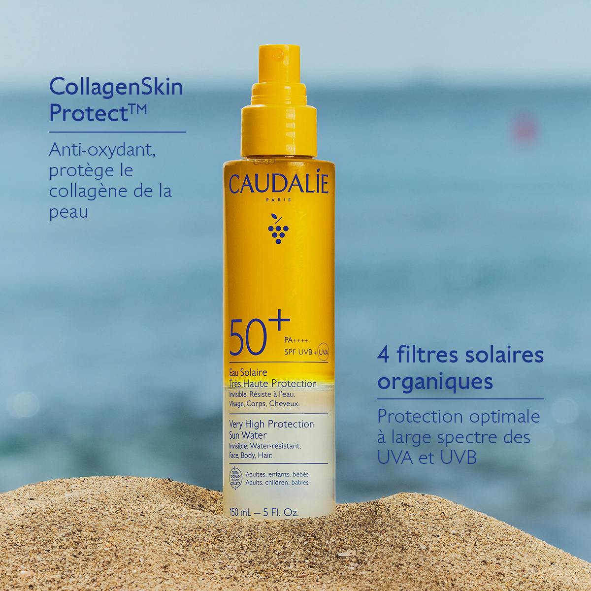 CAUDALIE EAU SOLAIRE TRÈS HAUTE PROTECTION SPF50+ 150ML