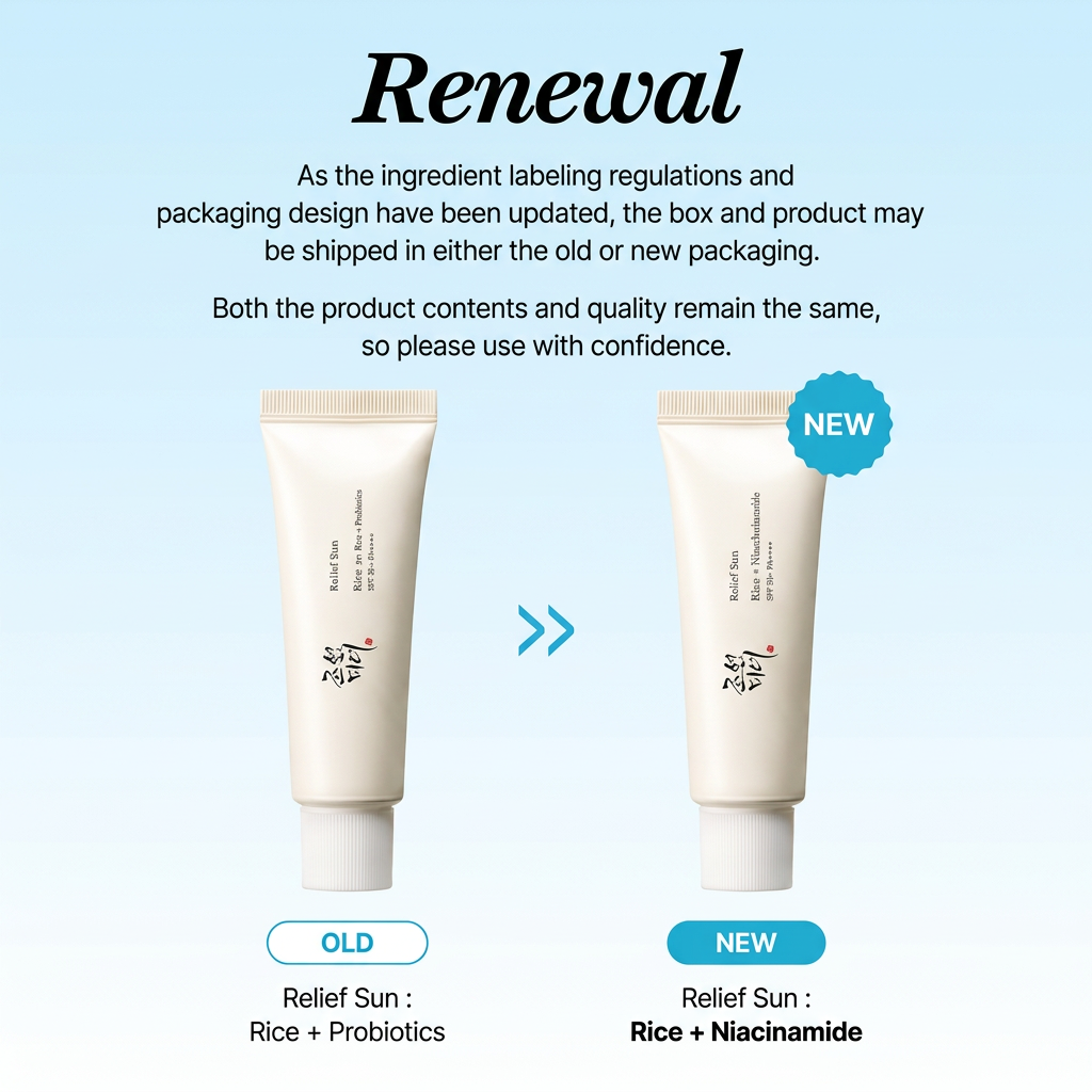 BEAUTY OF JOSEON RELIEF SUN: RICE+NIACINAMID SPF 50+PA++++50ML (NEW)
