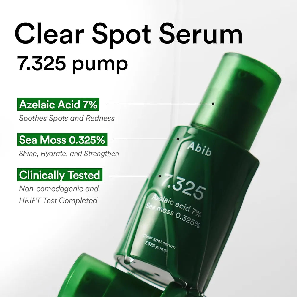 ABIB 7.325 AZELAIC ACID 7% SEA MOSS 0.325% CLEAR SPOT SERUM 30ML