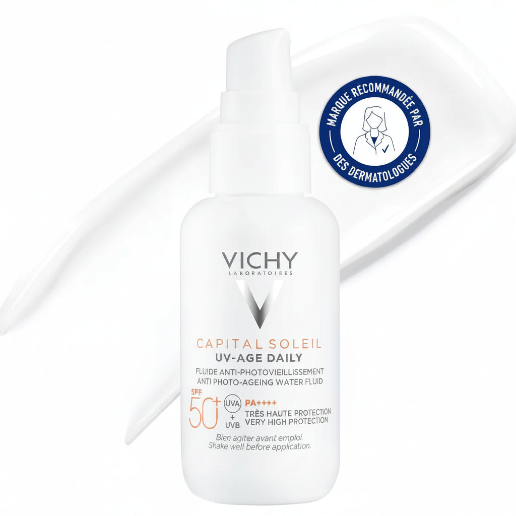 VICHY CAPITAL SOLEIL UV-AGE DAILY FLUIDE ANTI-PHOTOVIEILLISSEMENT SPF50+ TEINTÉ 40ML