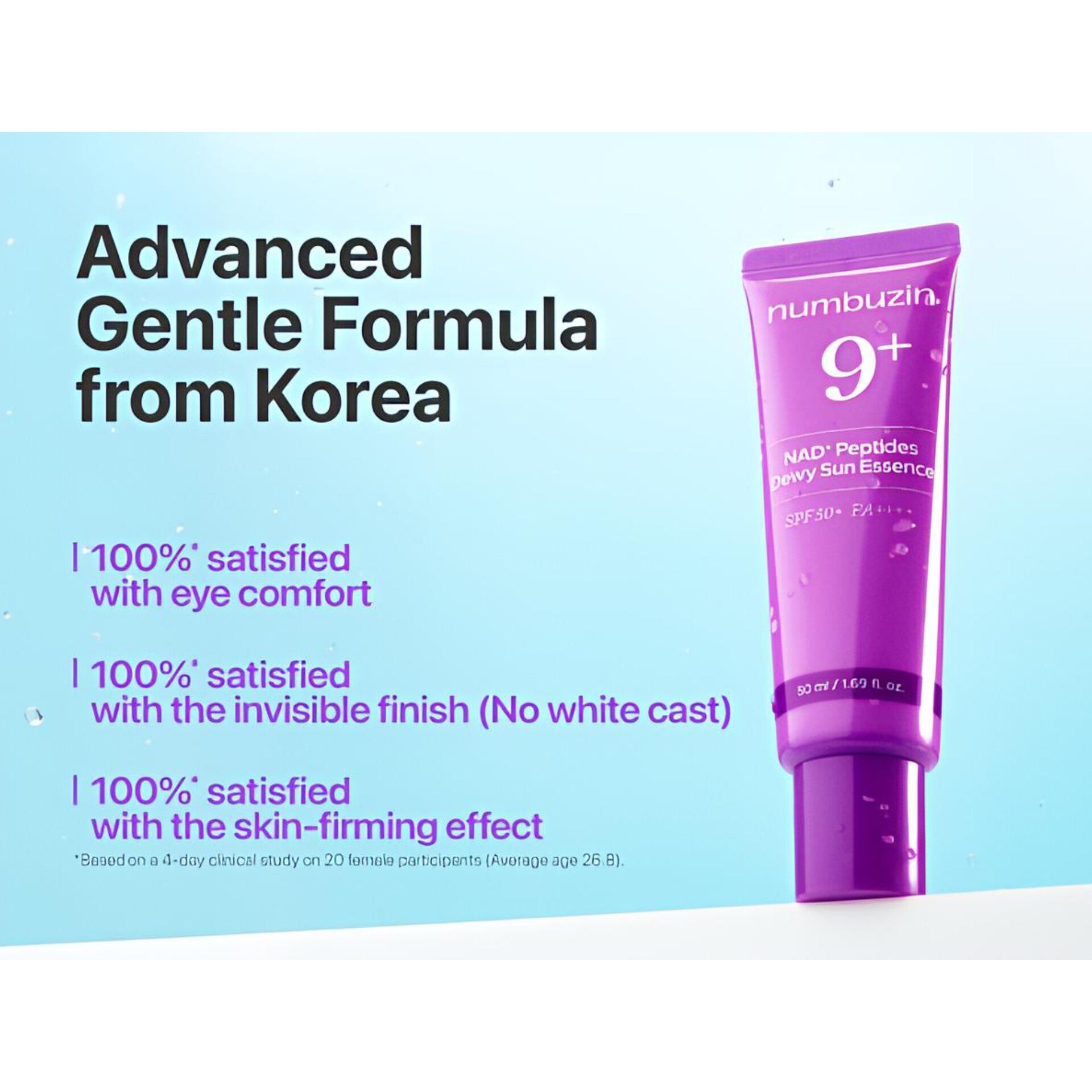 NUMBUZIN N9+ NAD+ PEPTIDES DEWY SUN ESSENCE SPF50+ PA++++ 50 ML