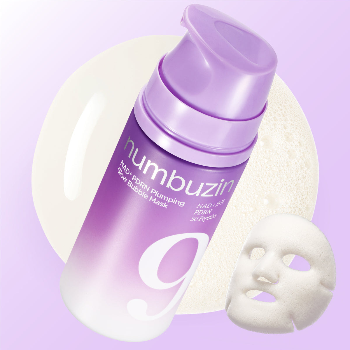 NUMBUZIN 9 NAD+PDRN PLUMPING GLOW BUBBLE MASK 85ML