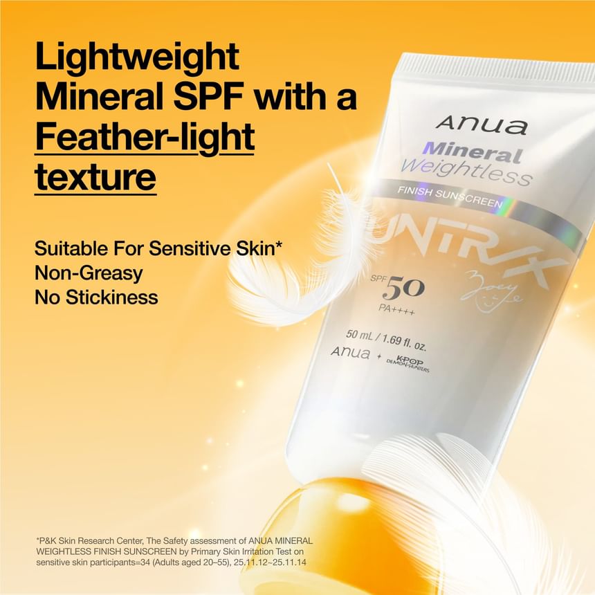 ANUA ×KPOP DEMON HUNTERS MINERAL WEIGHTLESS FINISH SUNSCREEN 50ML