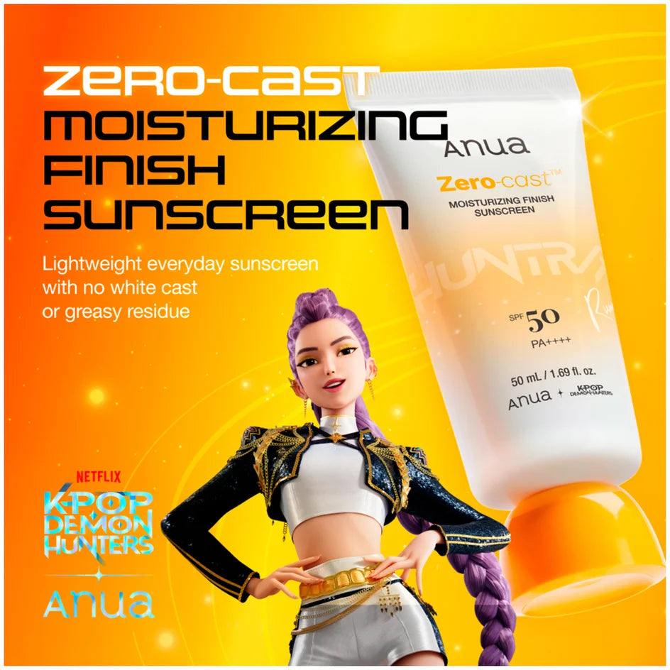 ANUA × KPOP DEMON HUNTERS ZERO-CAST MOISTURIZING FINISH SUNSCREEN 50ML