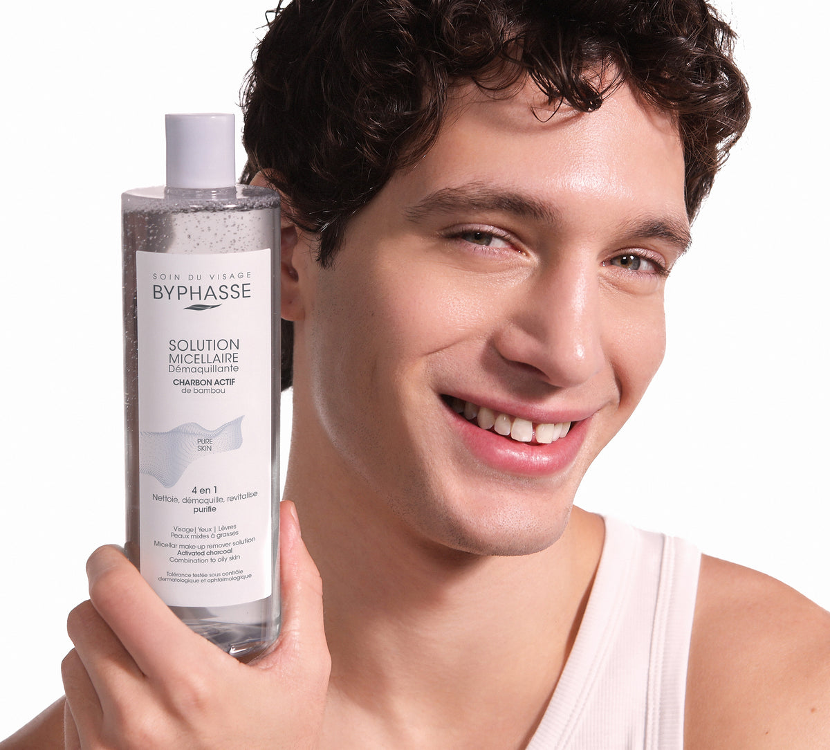 BYPHASSE SOLUTION MICELLAIRE DÉMAQUILLANTE CHARBON ACTIF DETOX 500ML