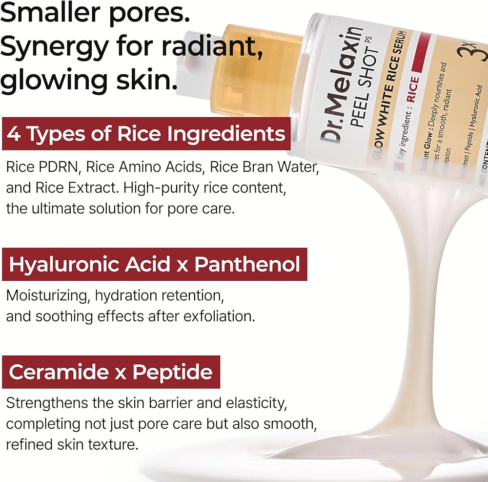 DR.MELAXIN PEEL SHOT GLOW WITH RICE SERUM 30ML