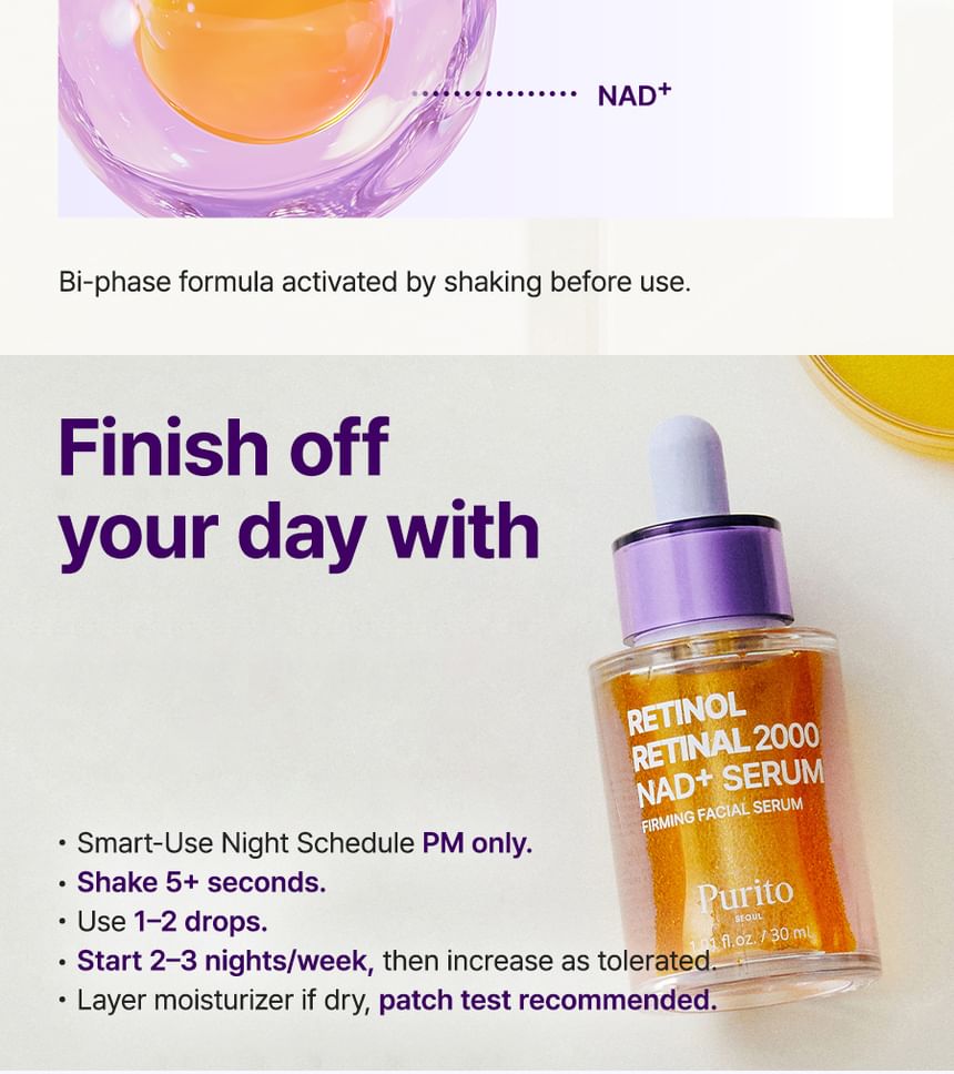 PURITO RETINAL RETINAL 2000 NAD+ SERUM 30ML