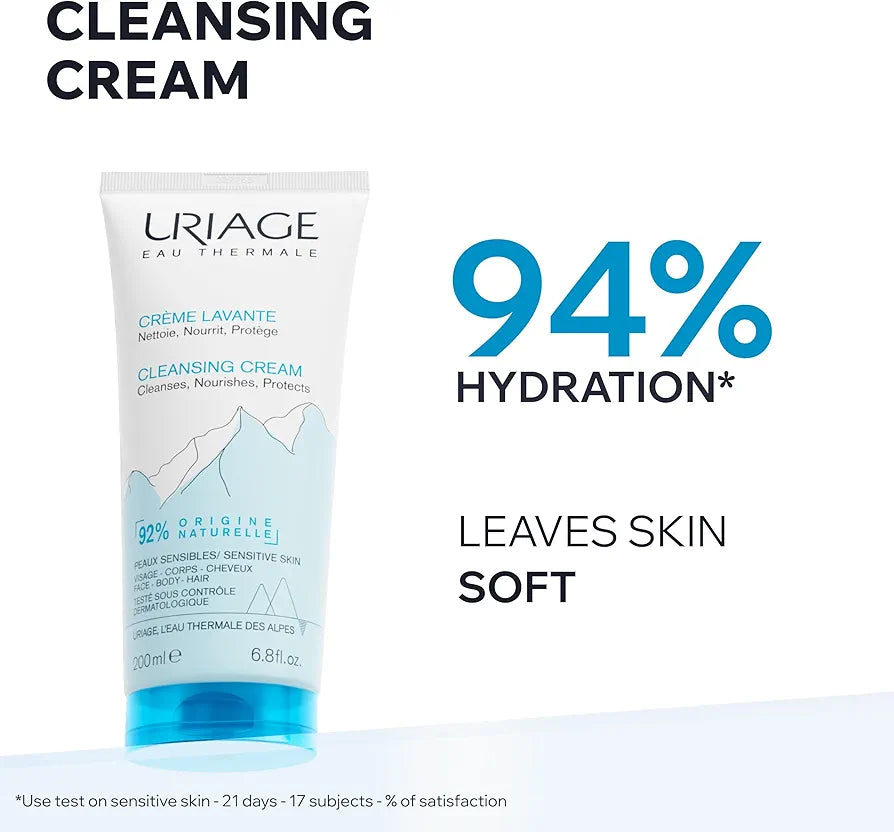URIAGE EAU THERMALE CRÈME LAVANTE POUR LES PEAUX SENSIBLES 200ML
