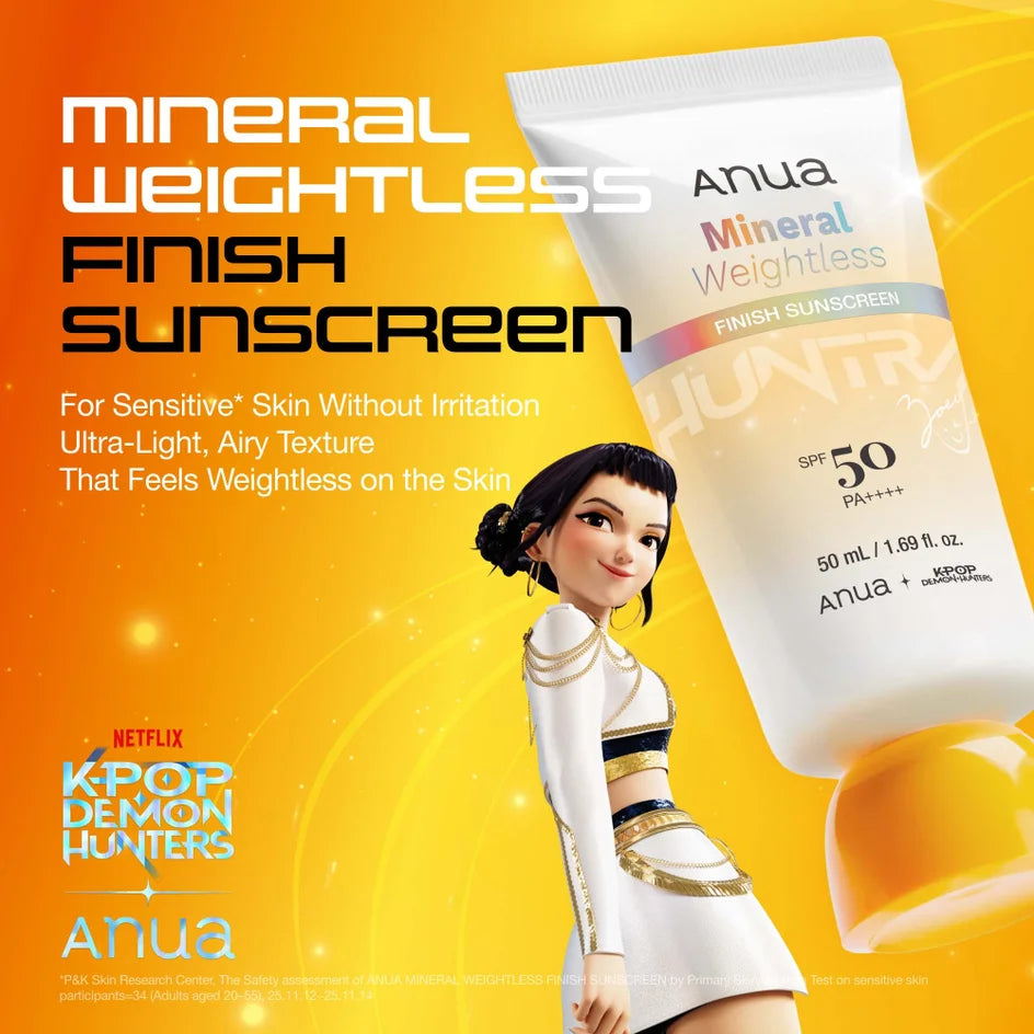 ANUA ×KPOP DEMON HUNTERS MINERAL WEIGHTLESS FINISH SUNSCREEN 50ML