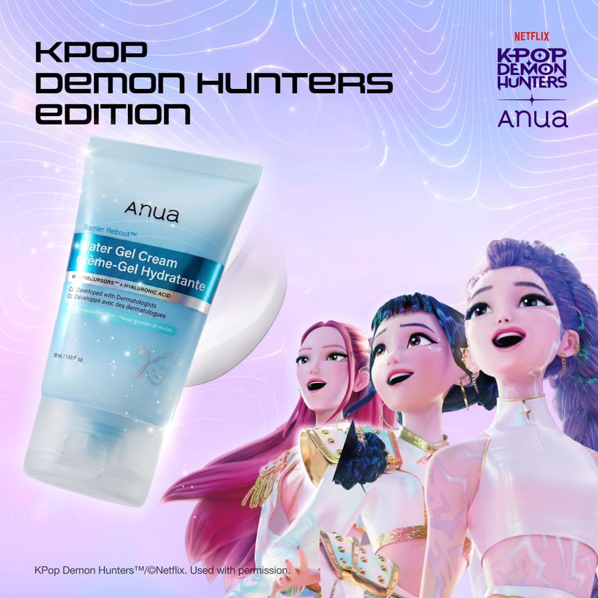 ANUA × KPOP DEMON HUNTERS BARRIER REBOOT WATER GEL CREAM FOR OILY AND COMBINATION SKIN 50ML