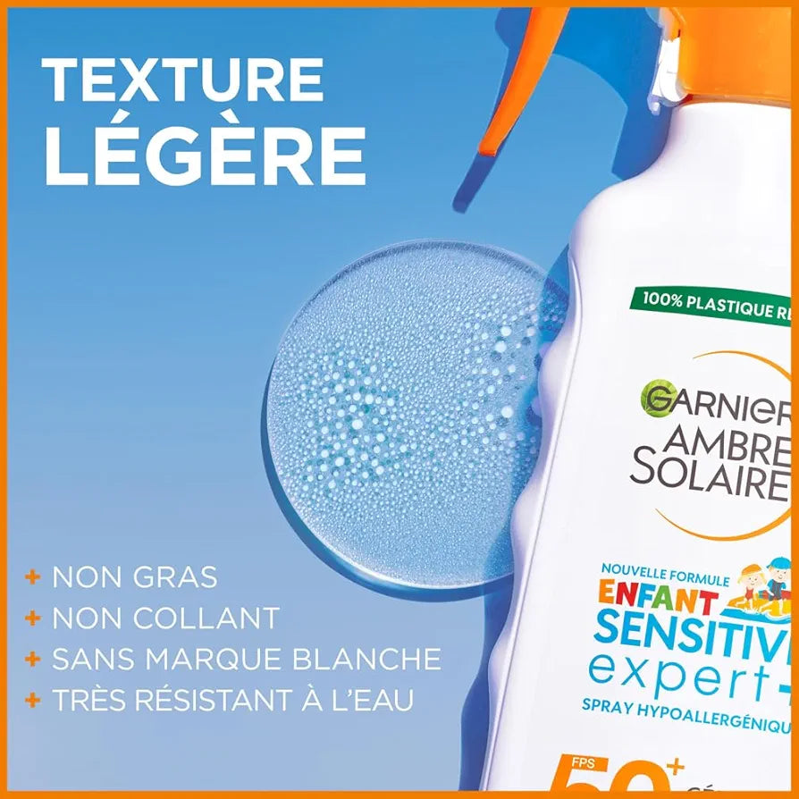 GARNIER SPRAY GÂCHETTE SENSITIVE EXPERT+ ENFANTS TRÈS HAUTE PROTECTION SPF50 270ML