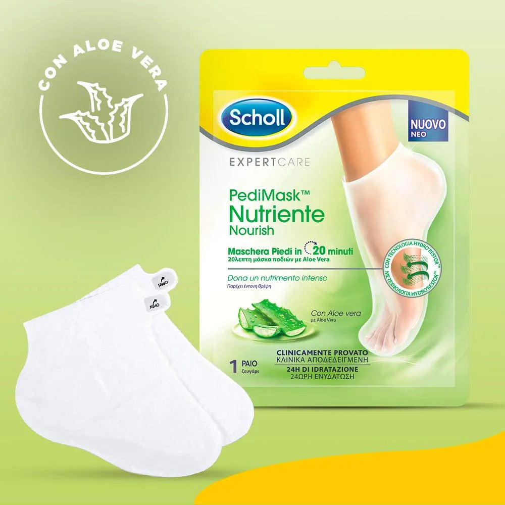 SCHOLL PEDIMASK NUTRIENTE WITH ALOE VIRA 1 PAIR