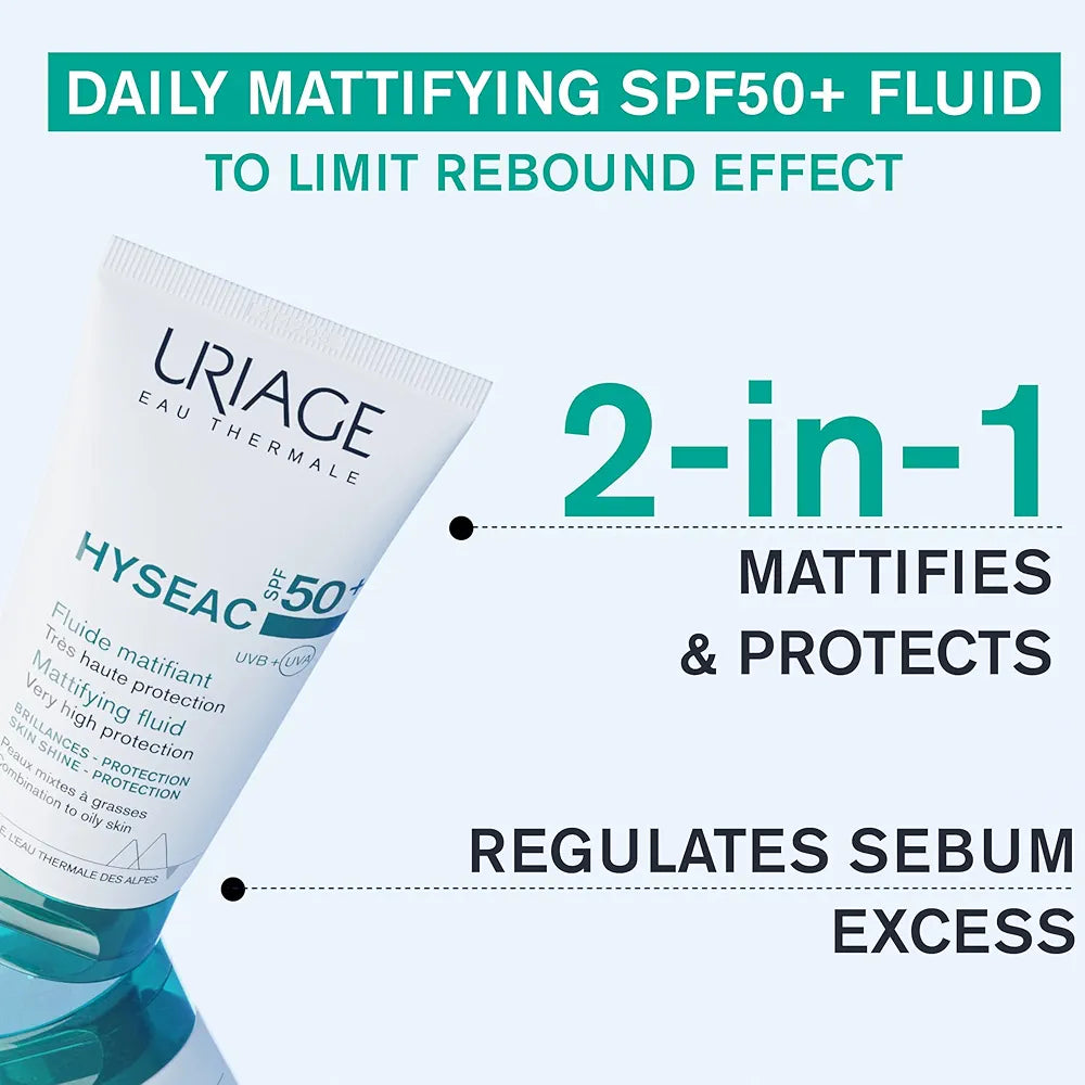 URIAGE HYSEAC FLUIDE MATIFIANT TREA HAUTE PROTECTION SPF50+ HYDRATE 50ML