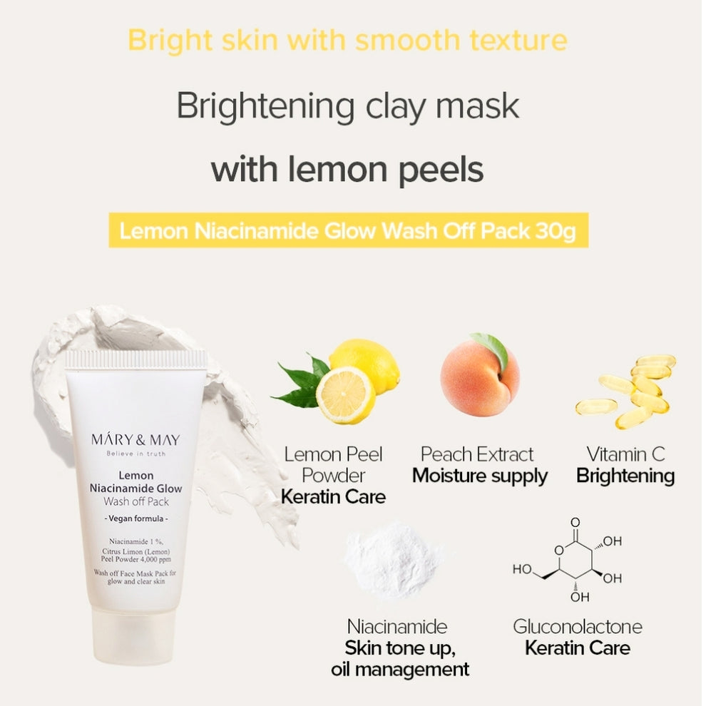 MÁRY & MAY MINI GIFT SET VEGAN WASH OFF MASK 5 MASKS