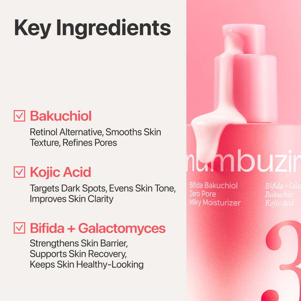 NUMBUZIN N°3 BIFIDA BAKUCHIOL ZERO PORE MILKY MOISTURIZER 150 ML