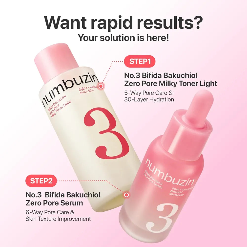 NUMBUZIN 3 BIFIDA BAKUCHIOL 50 ZERO PORE MILKY TONER 200ML