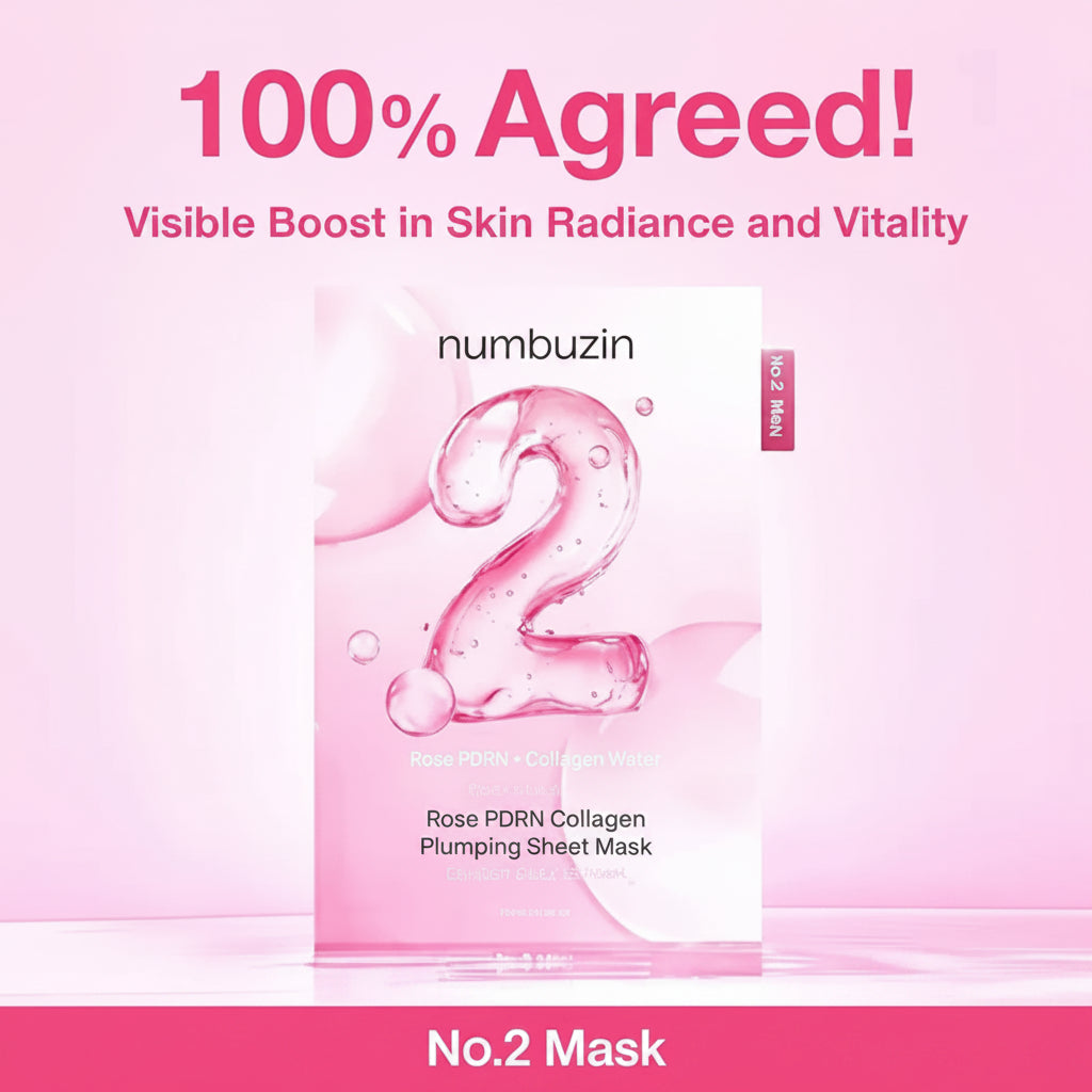 NUMBUZIN NO 2 ROSE PDRN COLLAGEN PLUMPING SHEET MASK 33ML