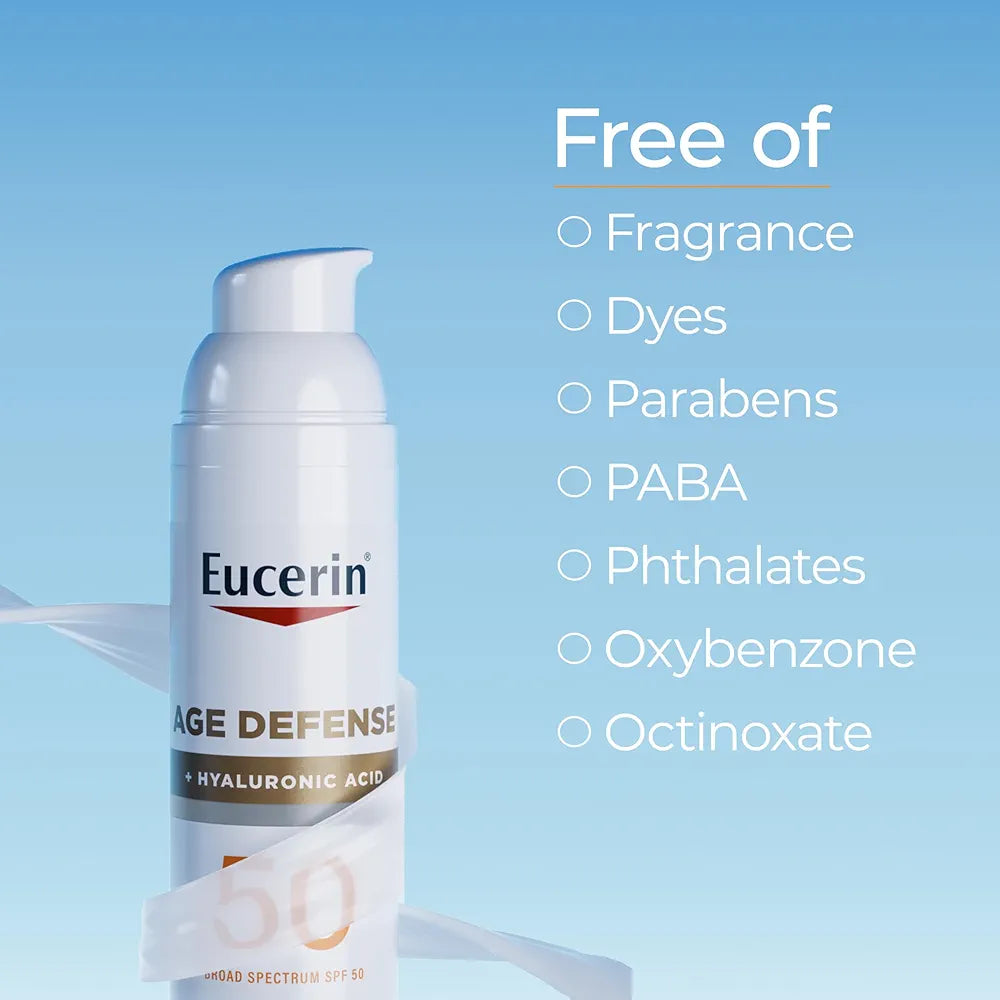 EUCERIN AGE DEFENCE + HYALURONIC ACID SPF 50 75ML