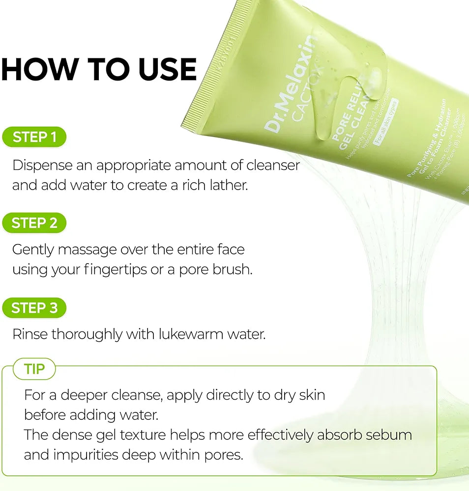 DR.MELAXIN CACTOX PORE RELIEF GEL CLEANSER 120ML